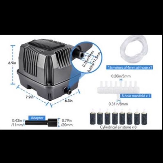 ScitoLAB L-50 Linear Air Pond Pump 855 GPH with Air Stone Kit