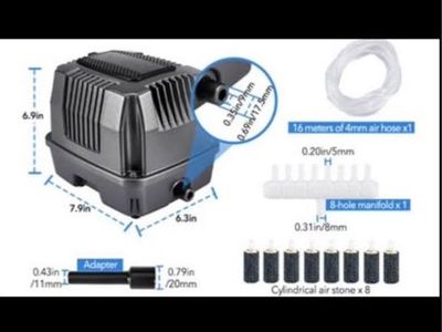 ScitoLAB L-50 Linear Air Pond Pump 855 GPH with Air Stone Kit