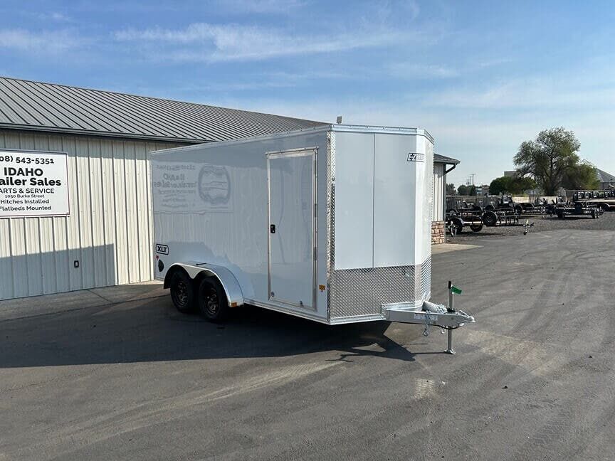 2026 E-Z Hauler XLT 7x14 Enclosed Trailer Aluminum with Spare 7K