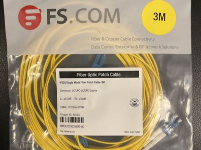 FS.COM 3M 9/125 Single Mode Fiber Optic Patch Cable - LC/UPC-LC/UPC Duplex