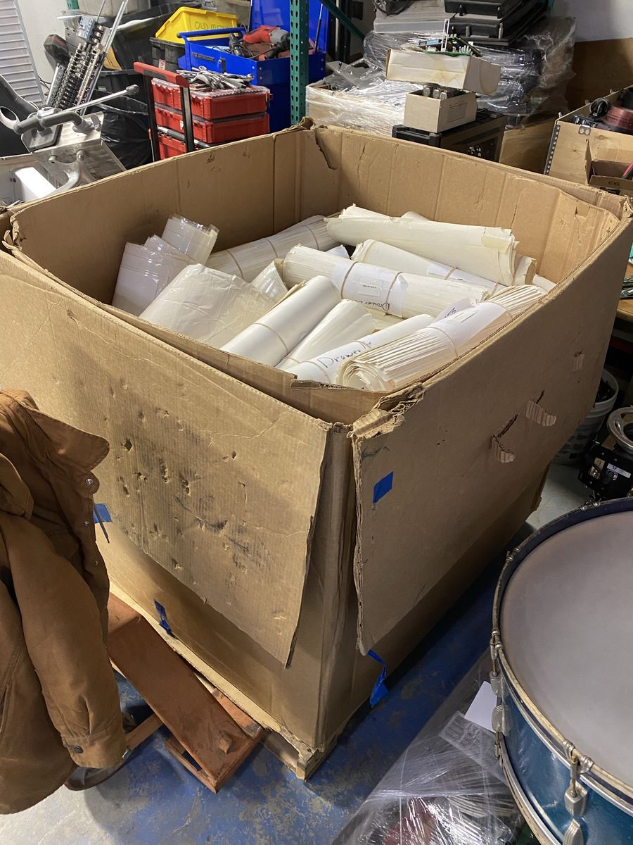 Pallet of old maps