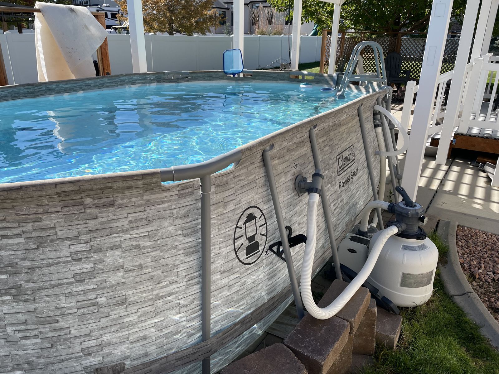 Swimming pool 10x16 above ground with upgraded Intex sand filter/pump