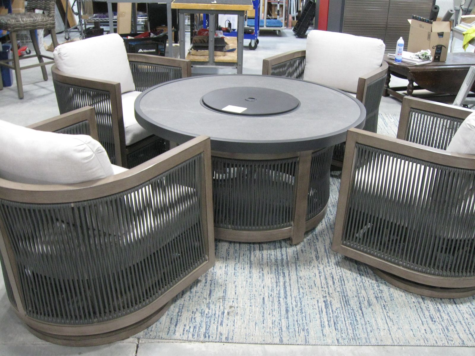 Brand New Member's Mark Ember 5-Piece Propane Fire Pit Chat Set Outdoor, Patio, Deck