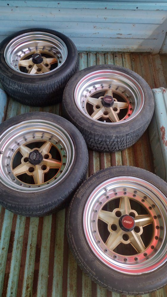 Enkei Gold 5-Spoke Wheels with BFGoodrich Radial T/A Tires - Set of 4
