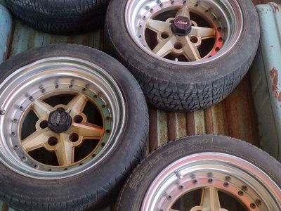 Enkei Gold 5-Spoke Wheels with BFGoodrich Radial T/A Tires - Set of 4