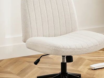 Armless Adjustable Cross-Legged Office Chair - Furniture
