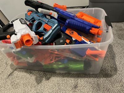 LARGE Box Of Nerf Guns