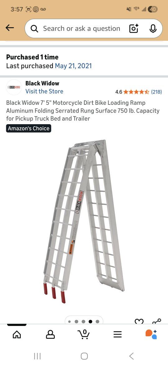 Motorcycle ramp *Blackwidow