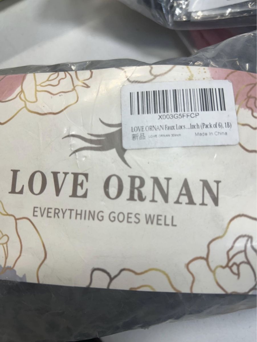 LOVE ORNAN Faux Locs 30 Inch Pack of 6 Color 1B