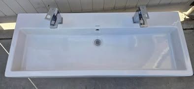 Duravit Vero 1200mm Double Faucet Sink Basin