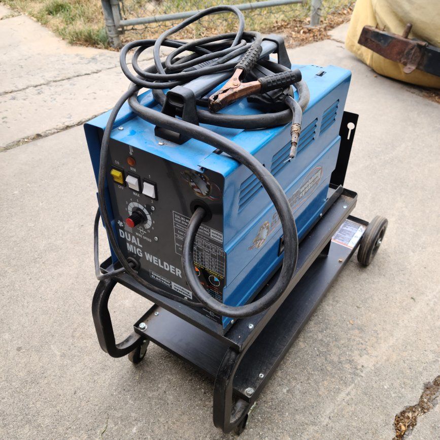 Hobart Welding Cart & Chicago Electric MIG Welder