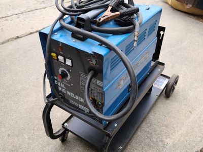 Hobart Welding Cart & Chicago Electric MIG Welder