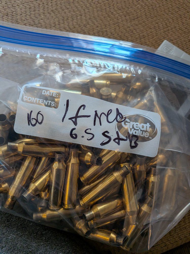 160 Count 6.5 creedmoor Brass Casings Used