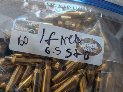 160 Count 6.5 creedmoor Brass Casings Used