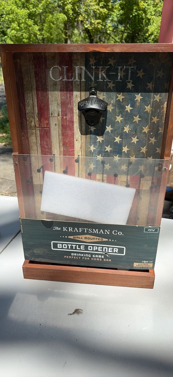 The Kraftsman Co. CLINK-IT Wall Mounted Bottle Opener Drinking Game