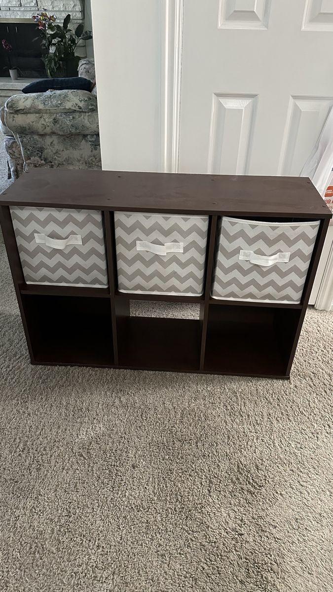 dresser with fabric drawers