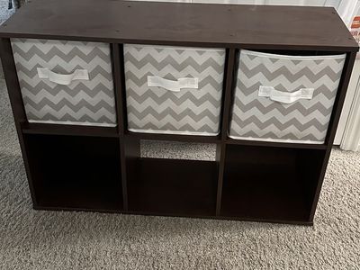 dresser with fabric drawers