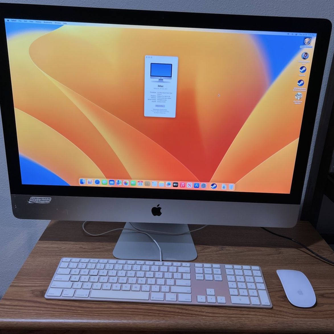 Apple iMac Retina 5K 27-inch (2017) Core i7 4.2GHz 16GB RAM Radeon Pro 580 8GB