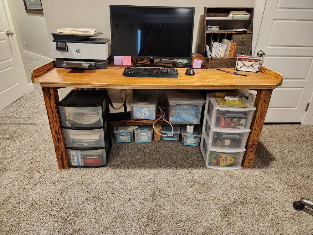 Solid wood desk