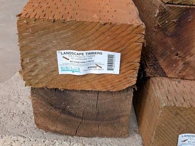 4" x 6" x 8' treated hem fir landscape timber/post