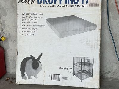 Pet Lodge Rabbit Hutch Dropping Pan Model AH3036 Heavy Gauge Galvanized Steel