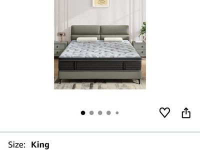 12 inch king hybrid mattress, brand new