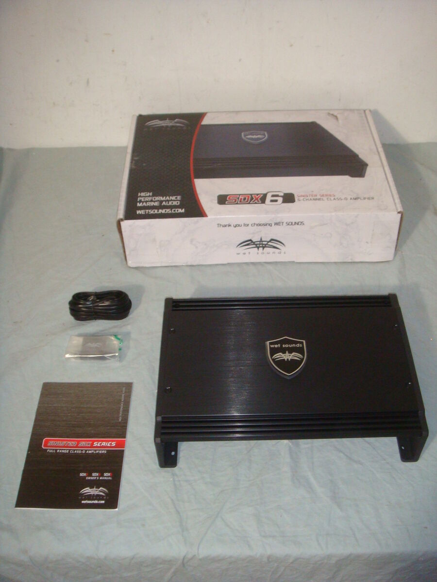 WET SOUNDS SDX6 SINISTER SERIES 6-CHANNEL 185 WATTS RMS X 6 MARINE AMPLIFIER