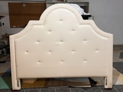 Upholstered Cream Arch Headboard (king) with Tufted Details