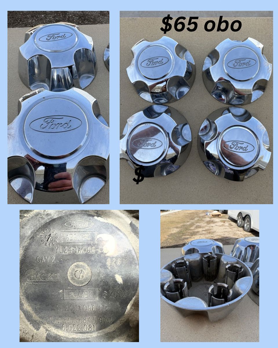 Set Of Genuine Ford Motor Company Center Caps