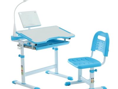 Kids Desk and Chair Set, Blue