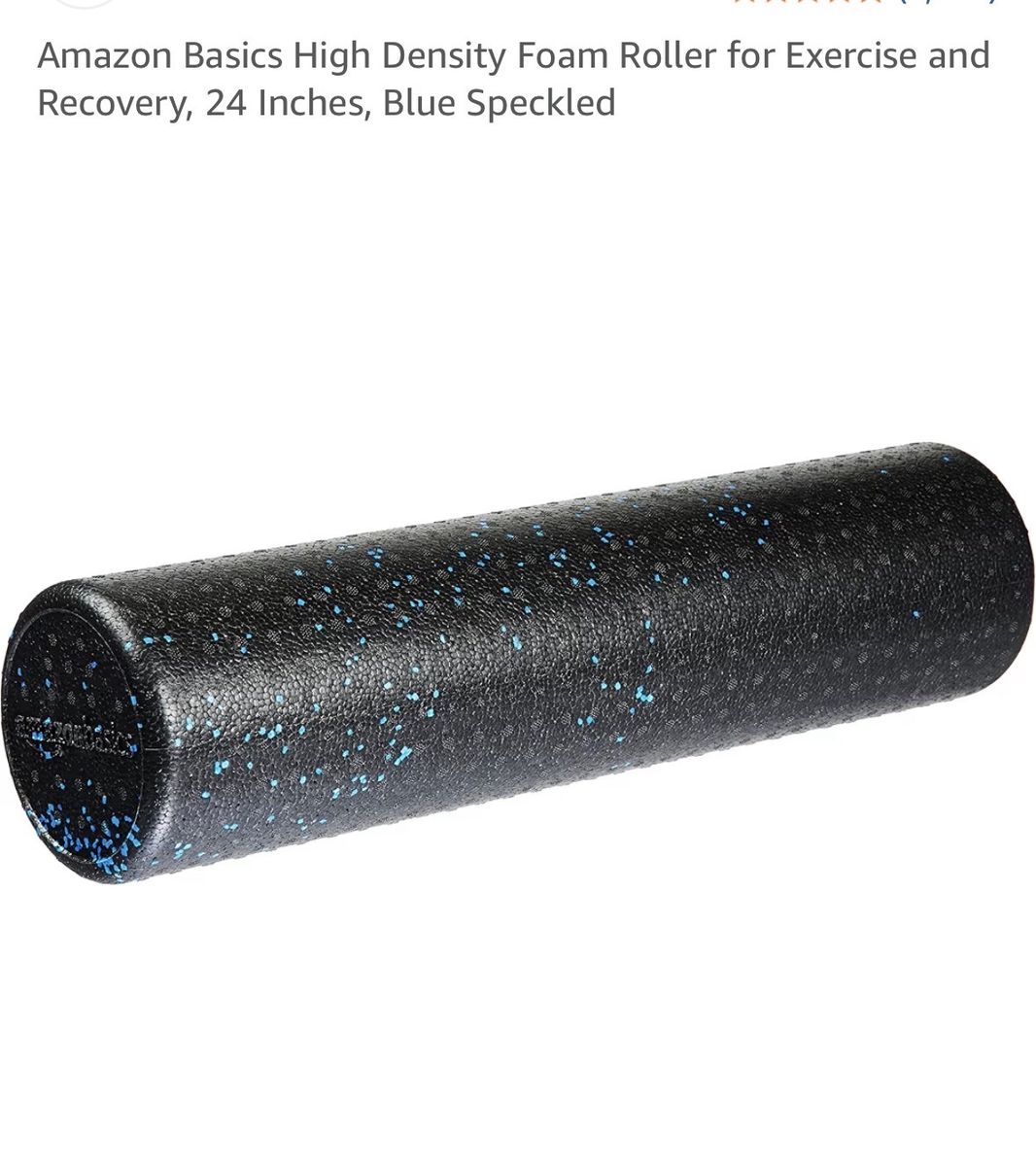 High Density Foam Roller, 24-inch, Blue Speckled, for Exercise & Recovery