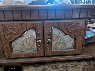 coffee table with 2 matching side tables