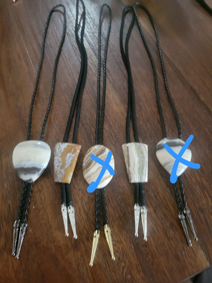 New Bolo Tie Natural Stone