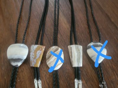 New Bolo Tie Natural Stone