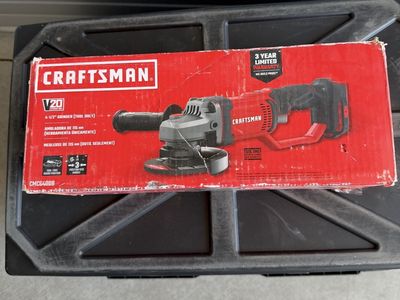 Craftsman V20 4-1/2 Inch Cordless Angle Grinder (Tool Only) CMCG400B