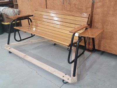 Solid 1" Oak Glider Bench
