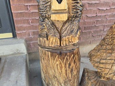 Chainsaw-carved Bear (cubby)