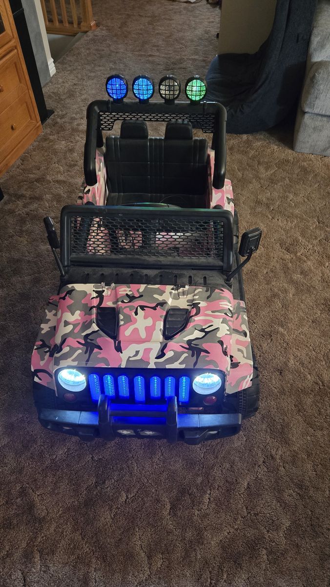 Pink 12v Camo Jeep