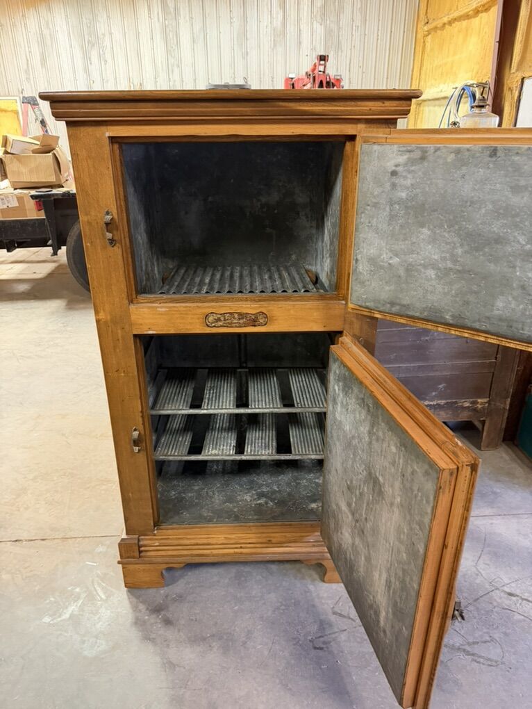 Antique Alaska Oak Icebox Early 1900s