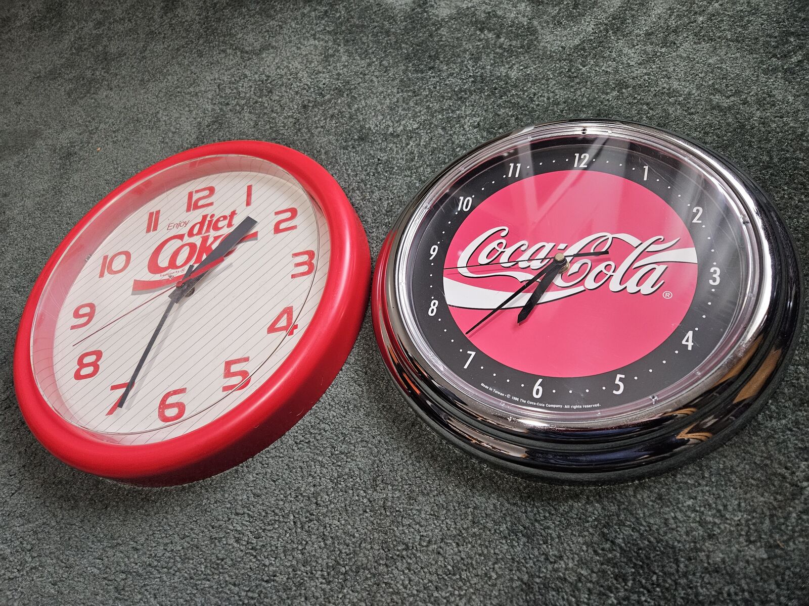Coca-cola and Diet Coke clocks