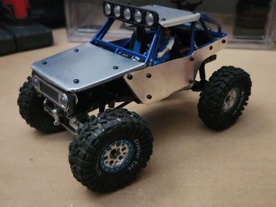 Custom 1/24 Scale Micro RC Crawler Buggy with Metal Axles & Off-Road Tires