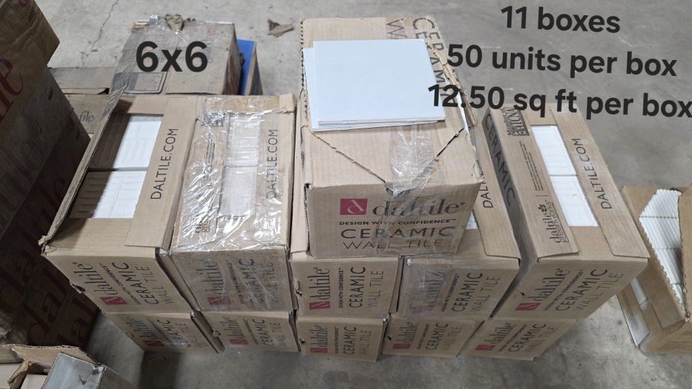 Daltile matte Ice-Gray 6in x 6in wall tile