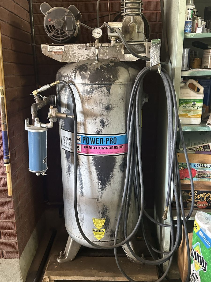 Campbell Hausfeld Power-Pro 5 HP 60 Gallon Vertical Air Compressor 230V Made in USA