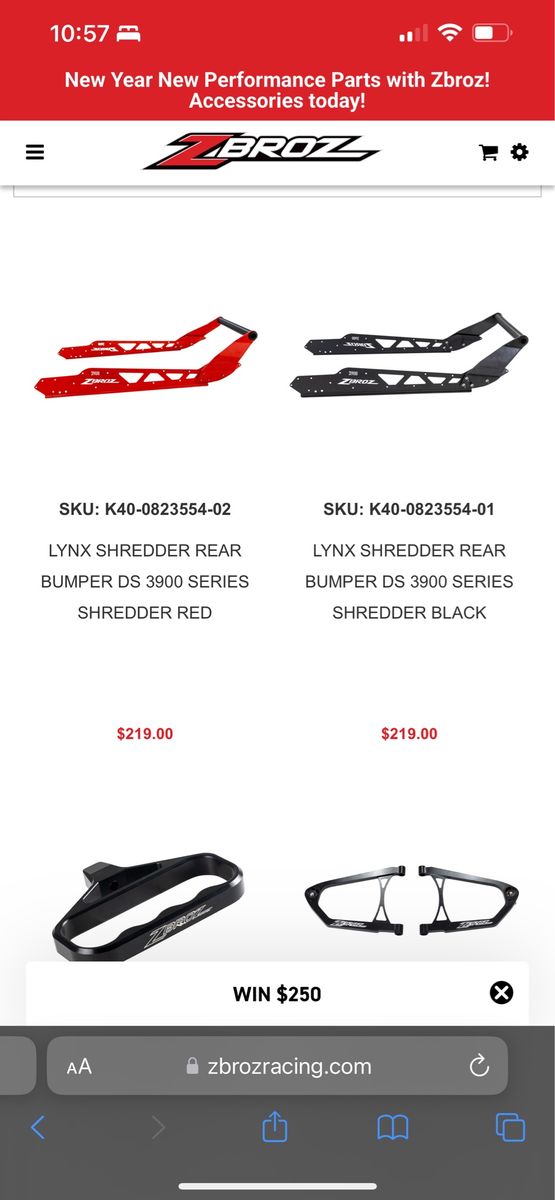Z Bros rear bumper gen4/5 skidoo