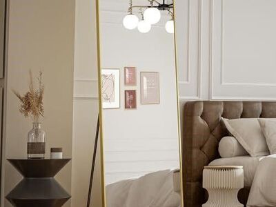 64x21 Floor-length mirror, Gold