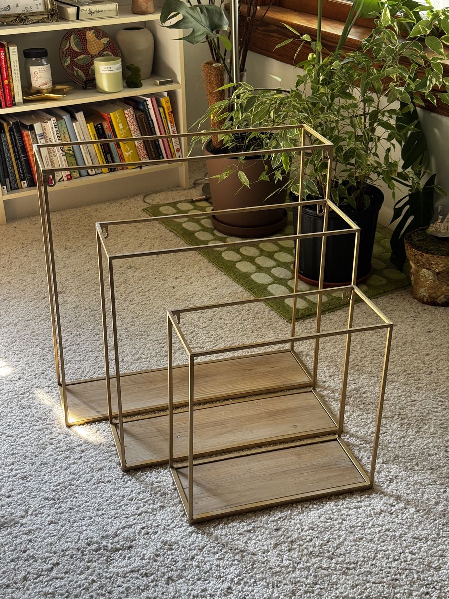 welty three piece wall shelf set