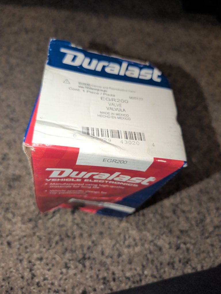 Duralast EGR200 EGR Valve - New in Box, Made in Mexico