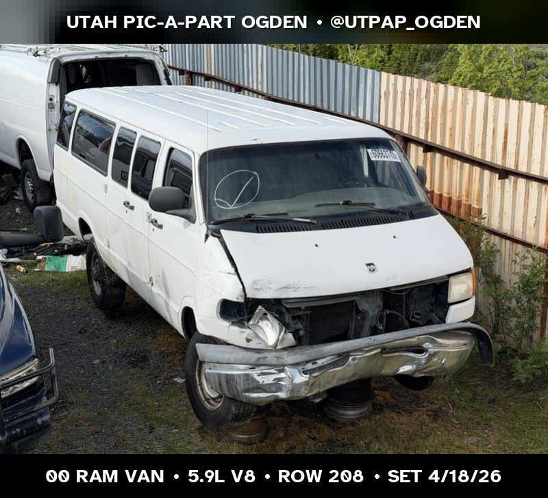 2000 Dodge Ram Van Parts - UTPAP Ogden