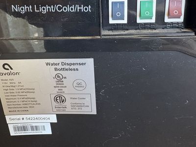Avalon A25 Bottleless Water Dispenser Cooler - Hot/Cold/Night Light, Self-Cleaning, Filter Indicator.