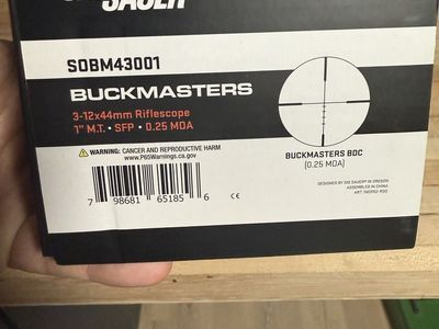 Sig Sauer Buckmaster 3-12 scope